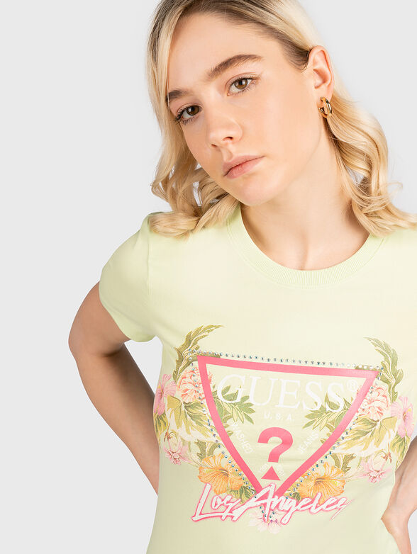 T-shirt with floral motifs and logo - 4