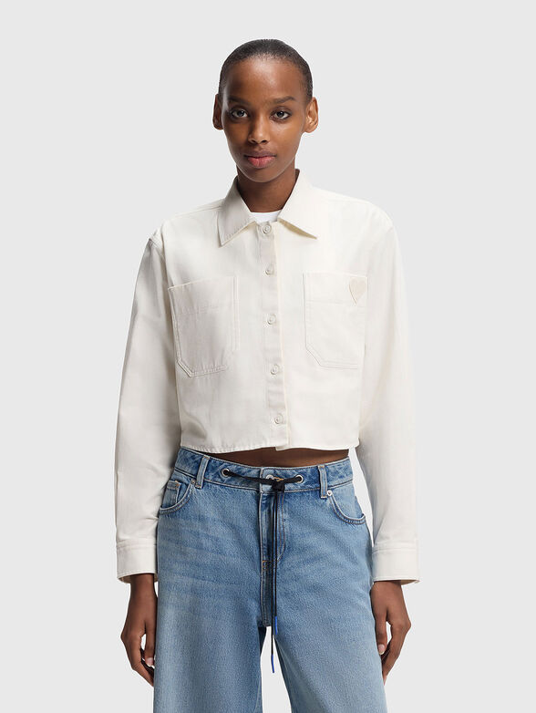 Cropped cotton shirt - 1