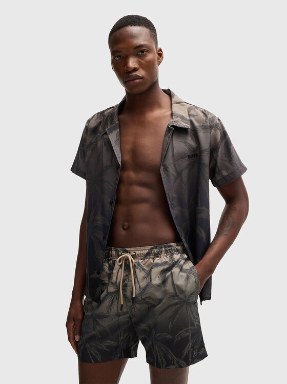 Shirt with print in blue color - 1