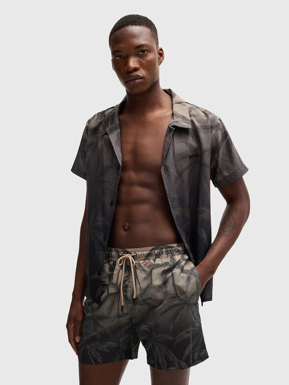 Shirt with print in blue color - 1