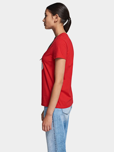 Cotton T-shirt with pixelated logo - 3