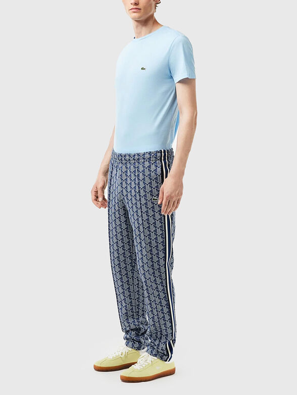 Brown sports trouser with monogram print - 3