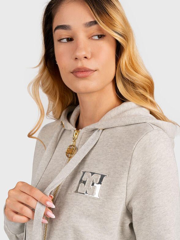 Sweatshirt with hood and logo accent - 4