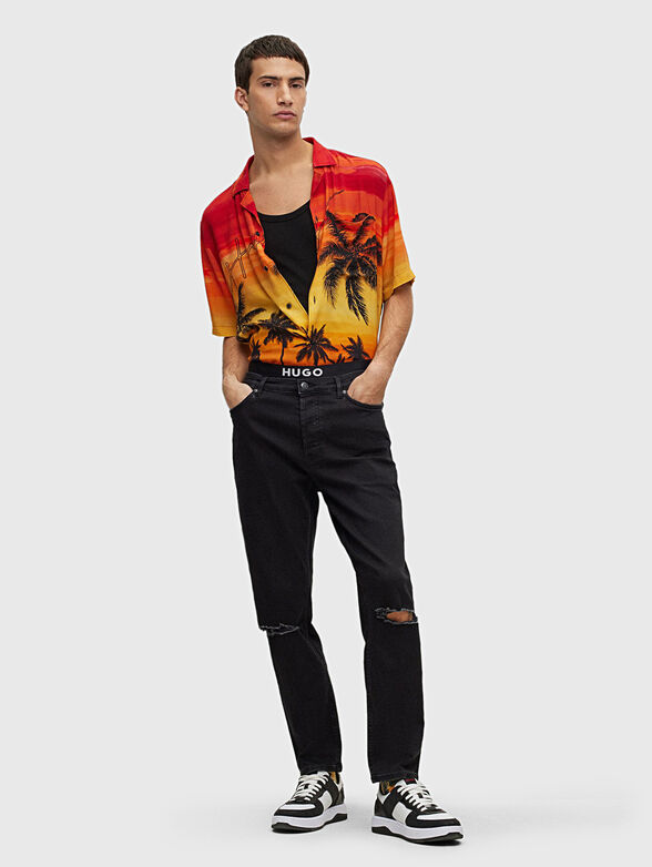 Short sleeve shirt with colorful print - 2