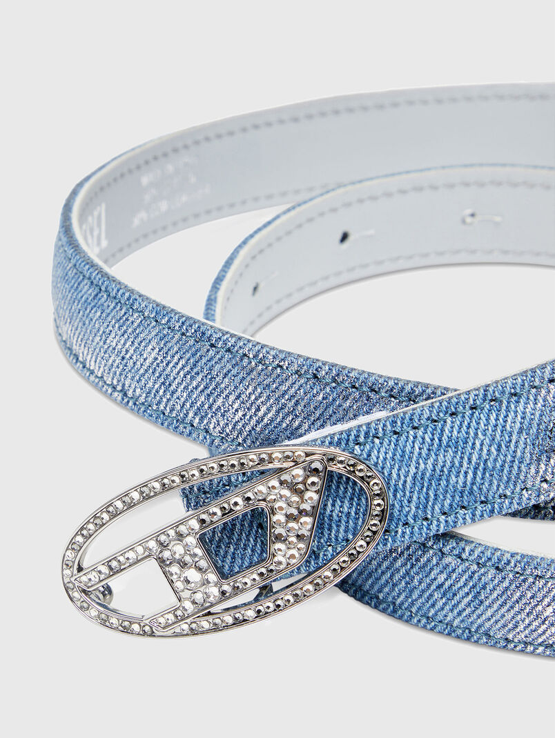 B-1DR leather and denim belt - 3