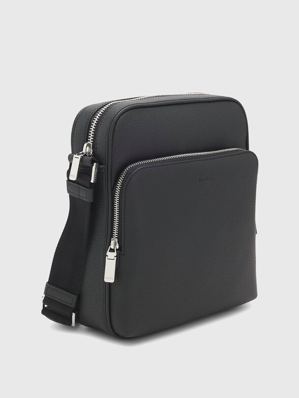 Black leather crossbody bag - 3
