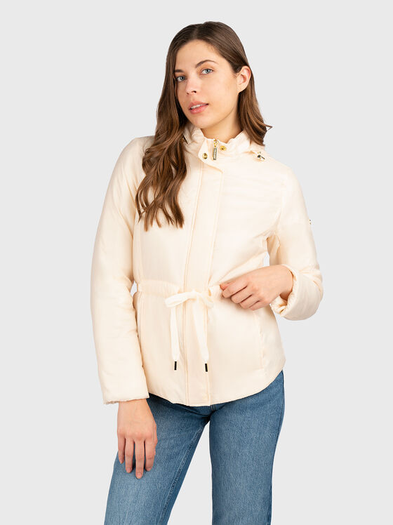 Puffer jacket in ecru color - 1