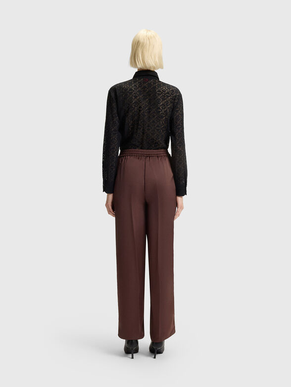 Straight trousers with elastic waist - 2