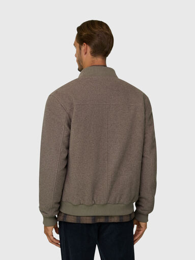 Wool blend bomber jacket - 3