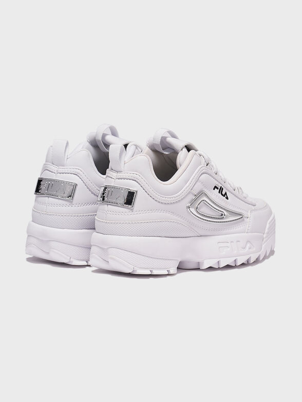 DISRUPTOR white sneakers with purple accents - 2
