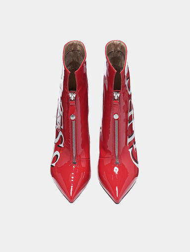 ORBIT Red ankle boots with logo print - 5