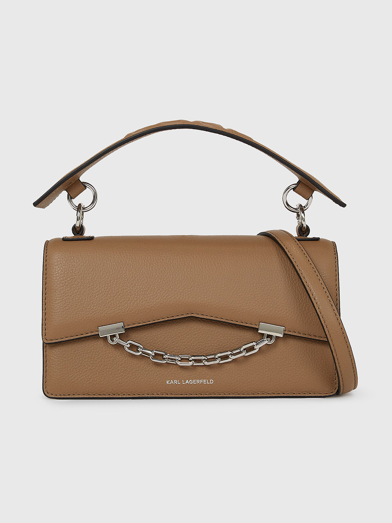 K/SEVEN GRAINY CB black leather bag brand Karl Lagerfeld