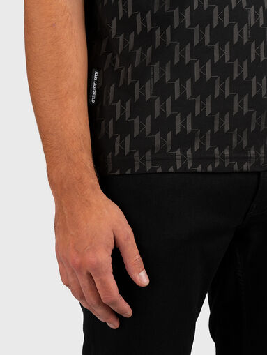 Cotton polo-shirt with monogram logo print - 5