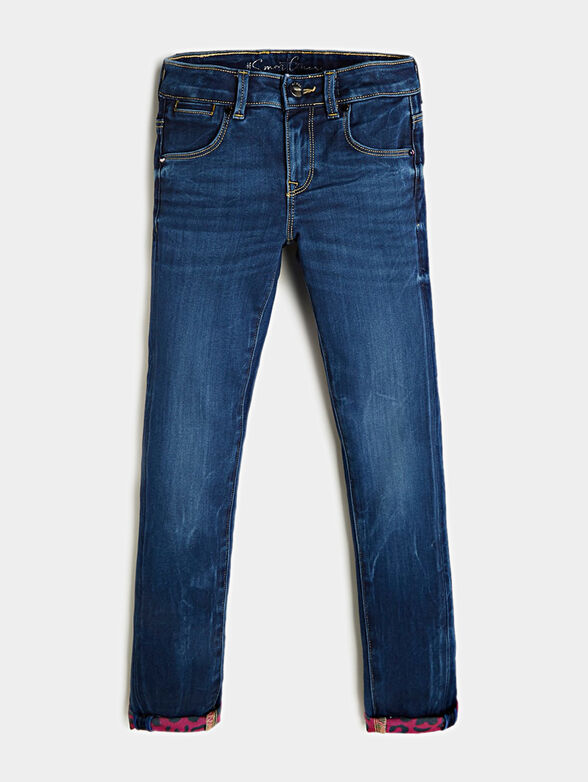 Blue denim with accent logo label - 1