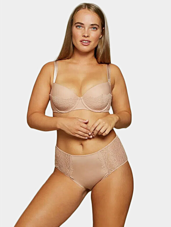 ORCHIDEA beige high waist briefs - 1