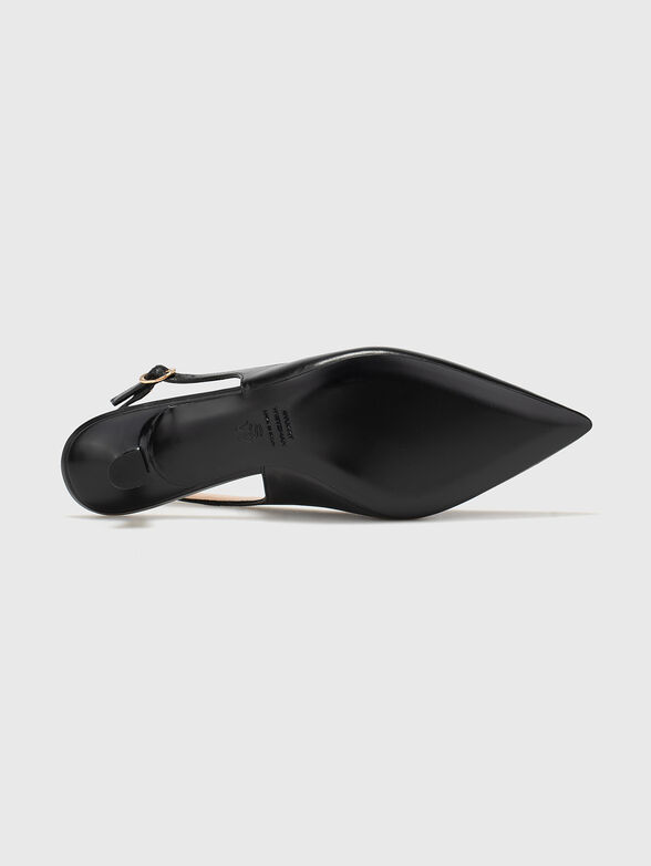 Black leather shoes - 5