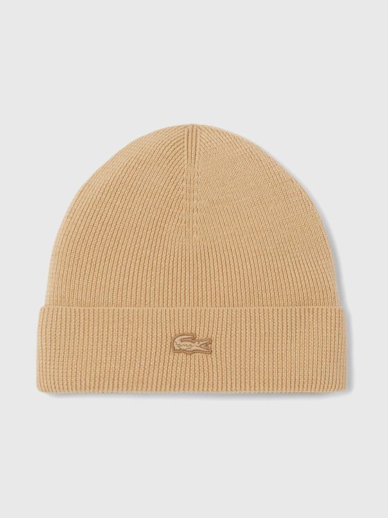 Плетена шапка в бежов цвят - 1