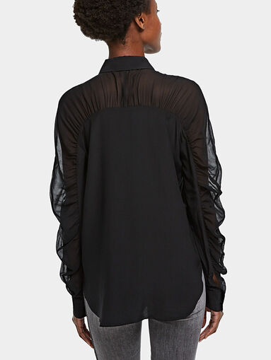 Silk shirt with gatherings - 4