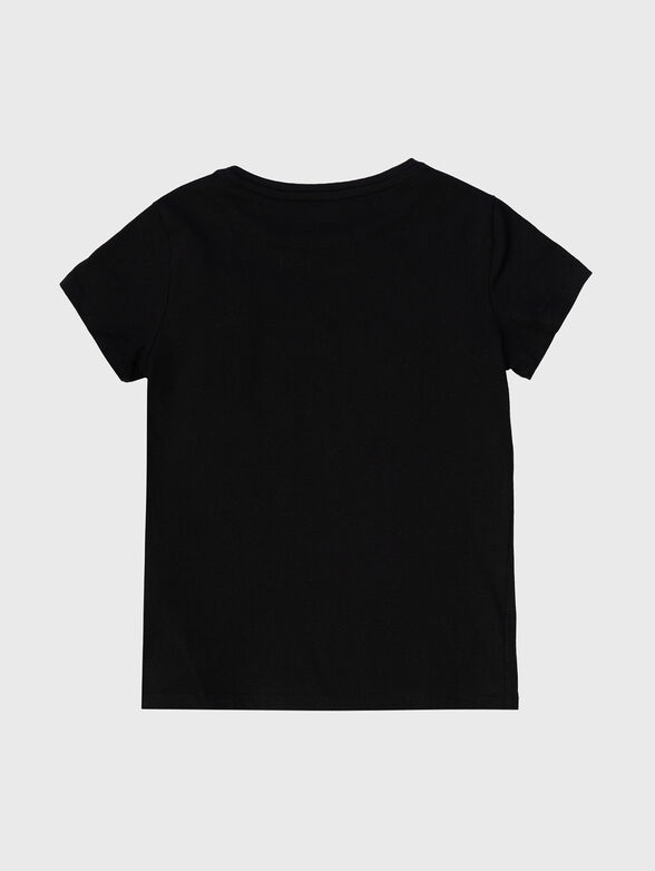 Black T-shirt with logo print - 2