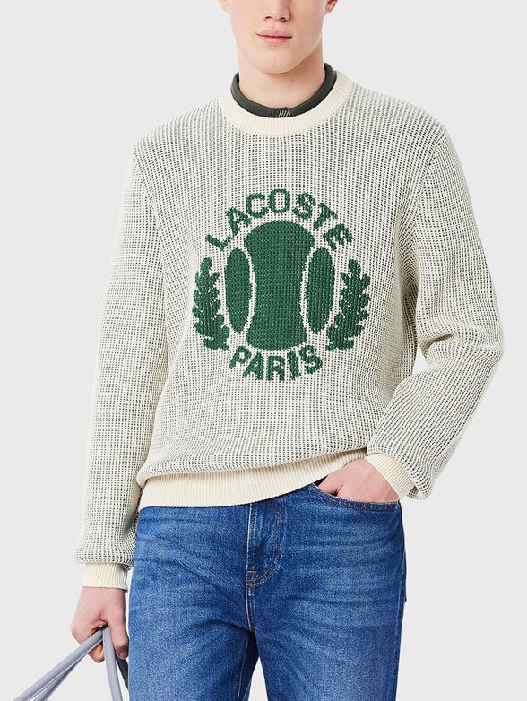 Cotton sweater with logo - 1