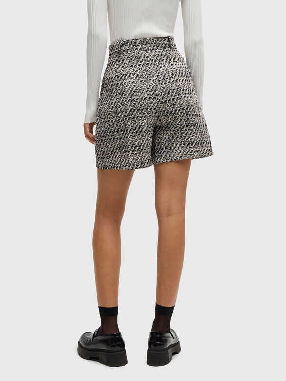 High-waisted boucle shorts - 1