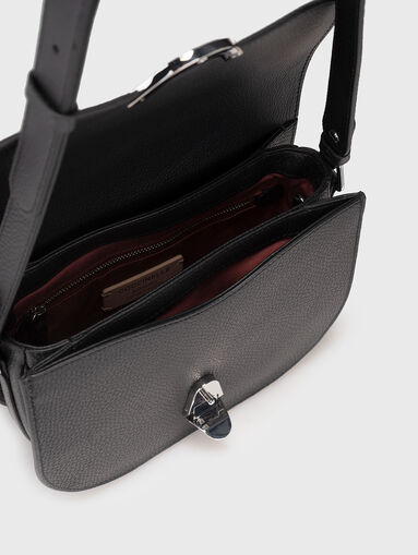 Black leather crossbody bag - 5