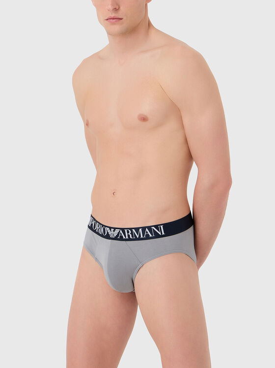 Cotton briefs with logo detail - 1