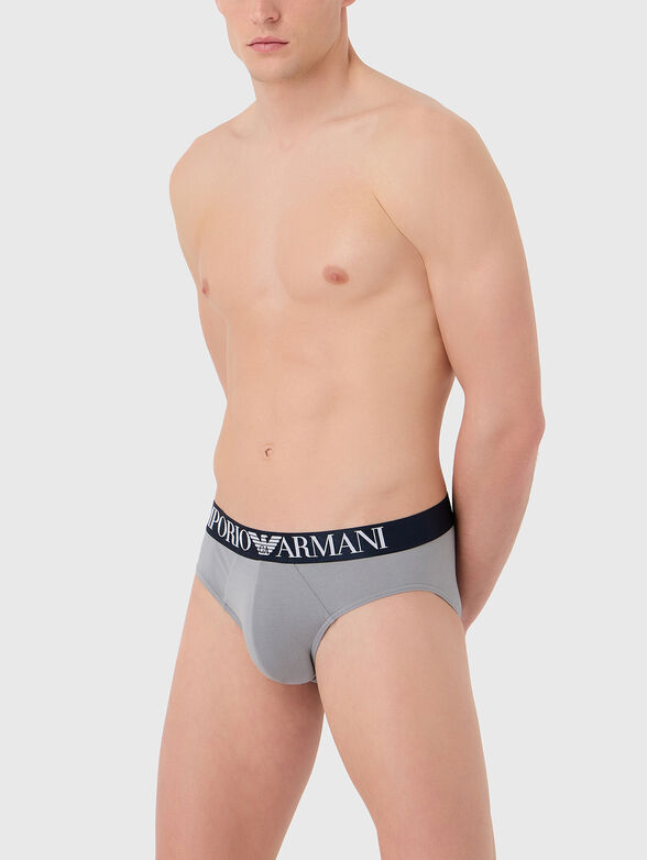 Cotton briefs with logo detail - 1