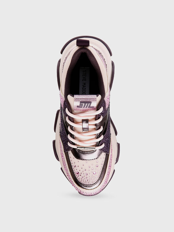 PRIVY sneakers in beige with rhinestones - 6