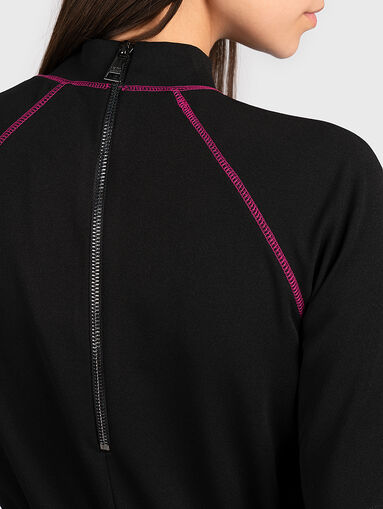 Black jumpsuit with branded waist - 5