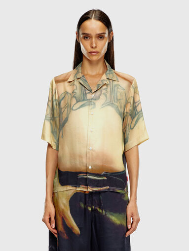 PR-S-MEC-SS unisex viscose blend shirt - 4