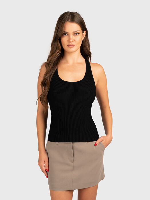 Ribbed top with logo detail