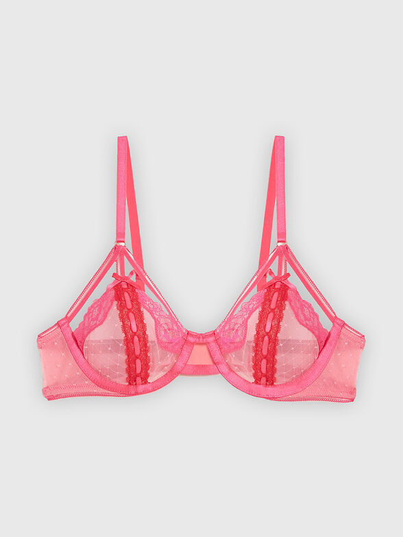 Pink bra with lace details - 4