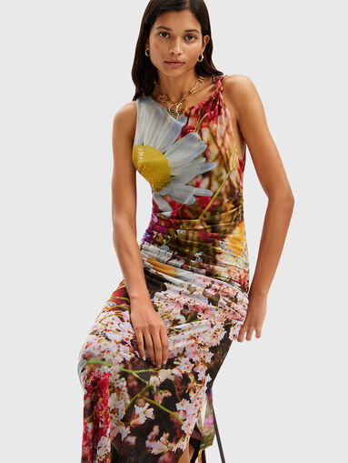 Dress with realistic floral pattern - 4