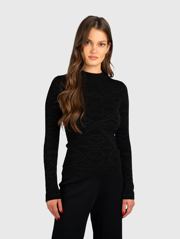 Sweater with floral embroidery - 1