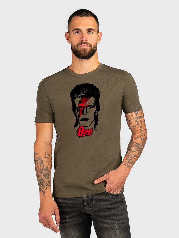 Black T-shirt with accent print - 1