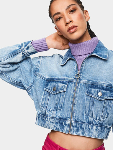 DUA LIPA X PEPE JEANS Cropped denim jacket - 4