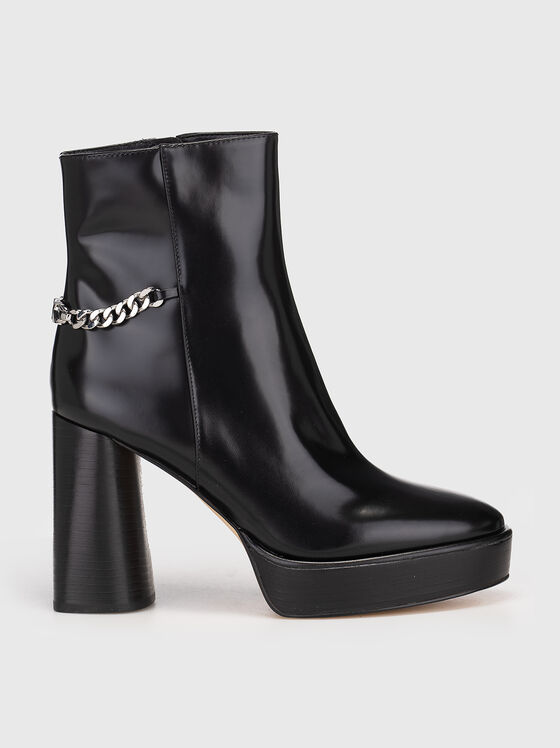 Боти на ток от естествена кожа - 1