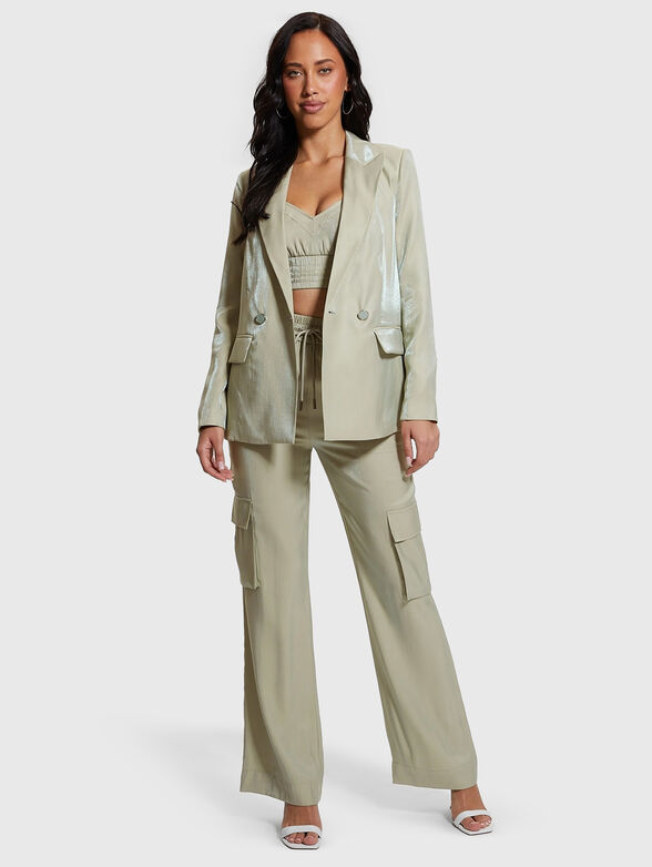 ADRIANA black satin blazer - 2