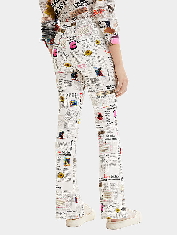 Trousers with contrasting print - 2