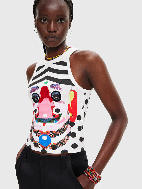 MARS-LACROIX top with colorful print - 4