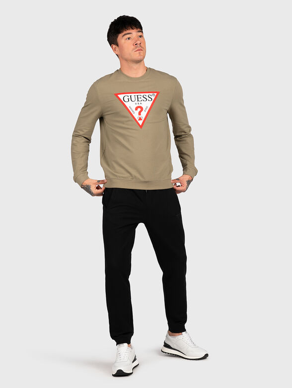 Blue sweatshirt AUDLEY with triangle maxi logo - 2