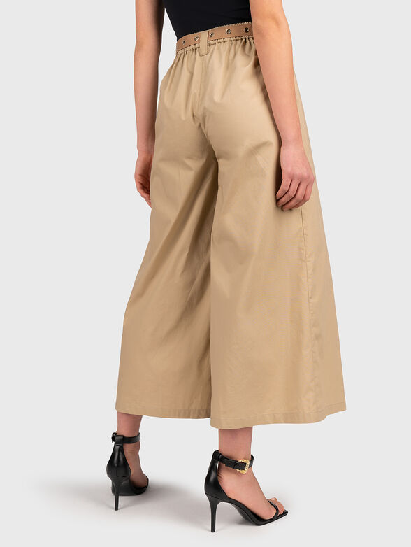 Beige trousers with wide legs - 2
