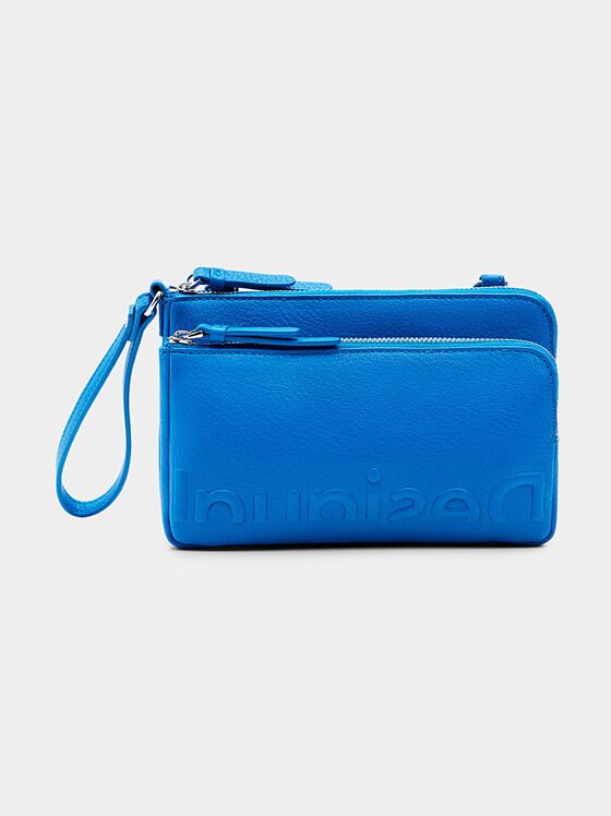 Малка кросбоди чанта в син цвят - 1