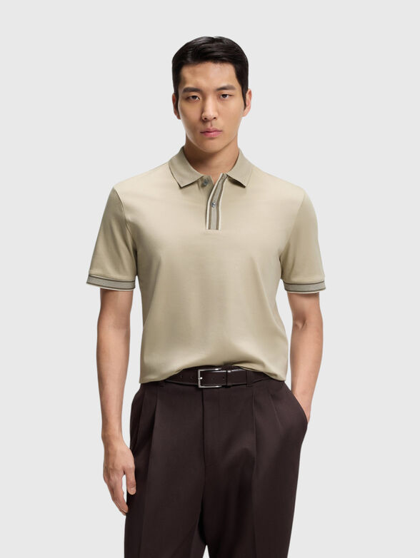 Cotton polo shirt with buttons - 1