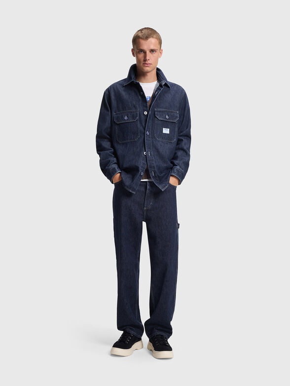 CARPENTER baggy fit jeans in dark blue denim - 4