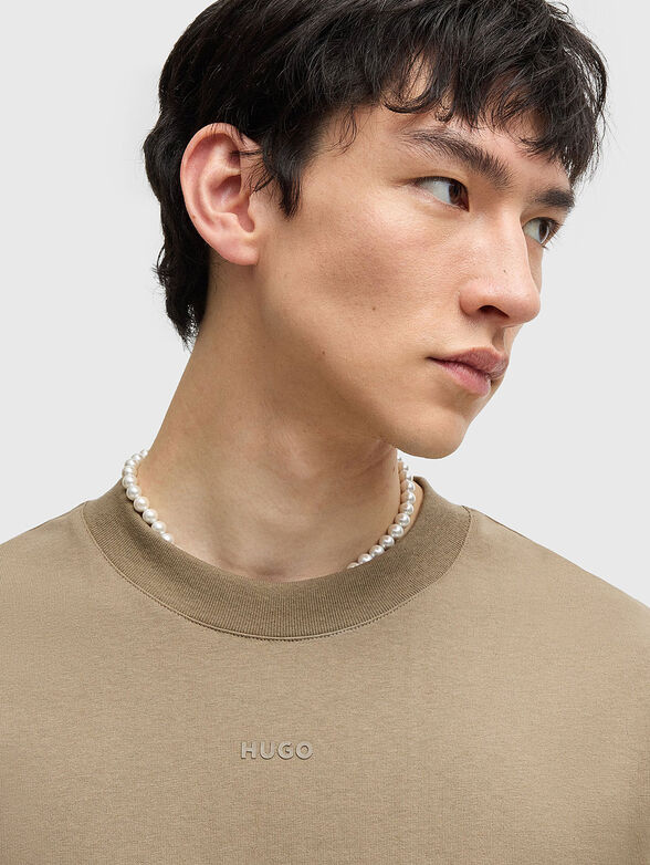 Oversized T-shirt with oval neckline - 4