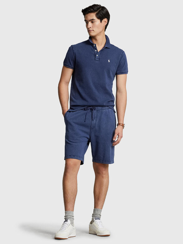 Cotton shorts with logo embroidery - 4