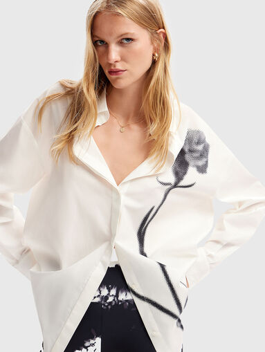 Cotton shirt with print - 4