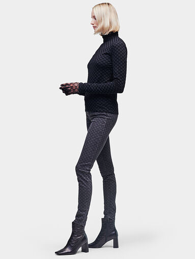 Turtleneck with monogram print - 4